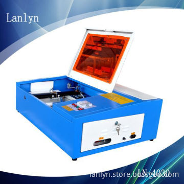 china supplier lanlyn tech 4030 small stamp laser engraving machine/desktop laser engraving machine